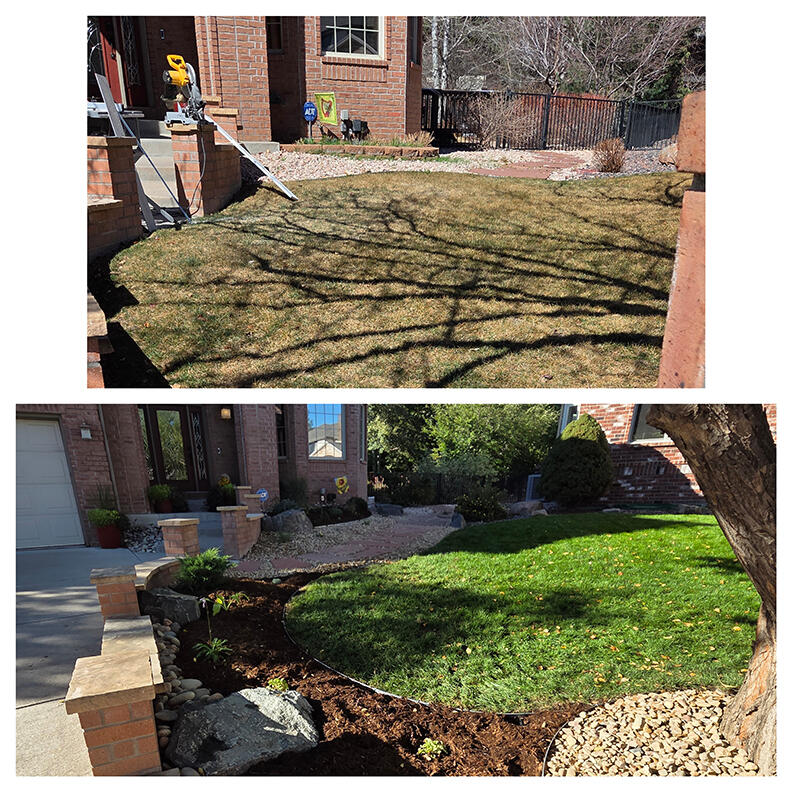 Working with existing elements and elevations to create a more cohesive space between property lines and HOA requirements.